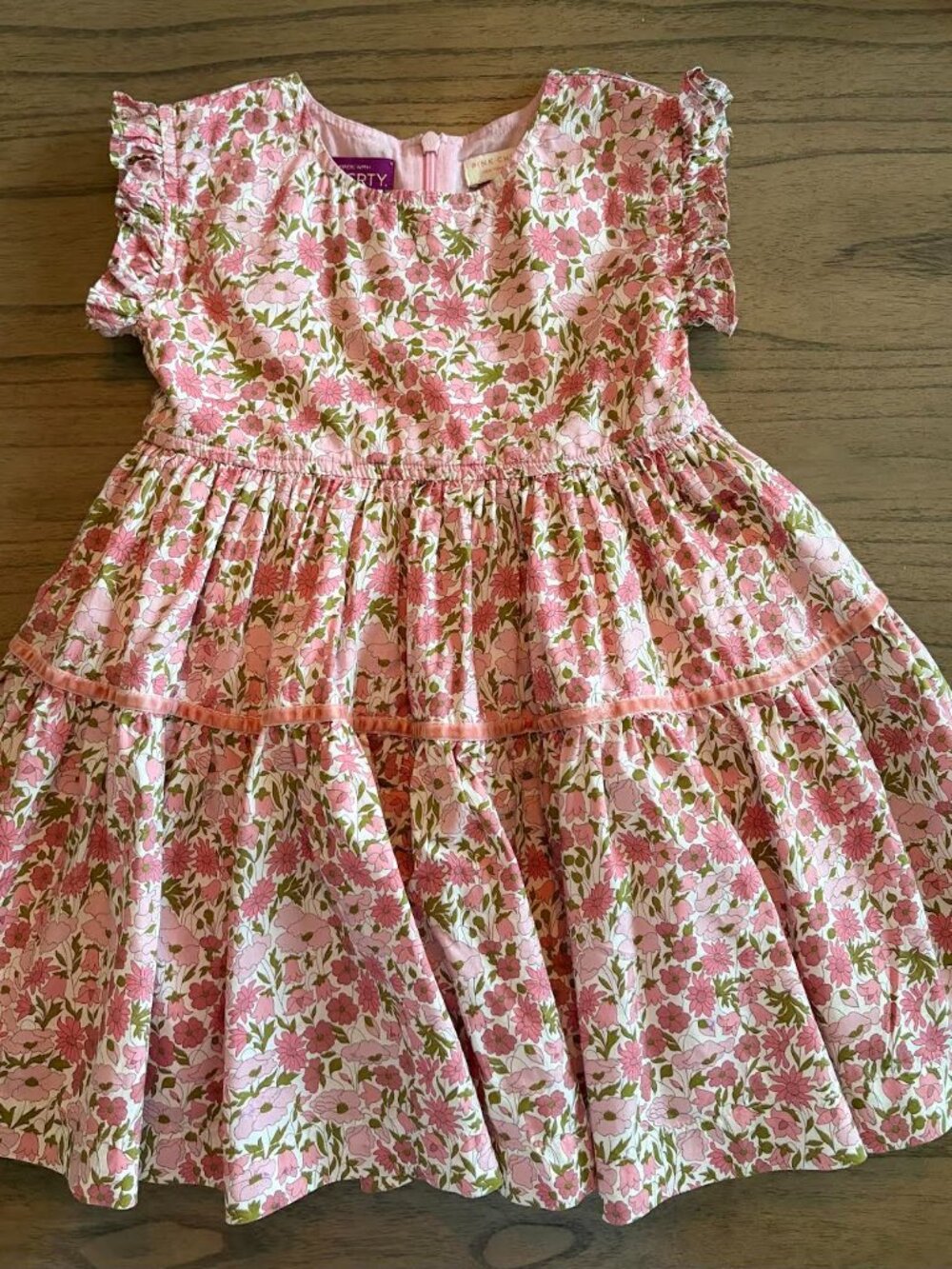 Pink Chicken Toddler Girl's Dress S-3T